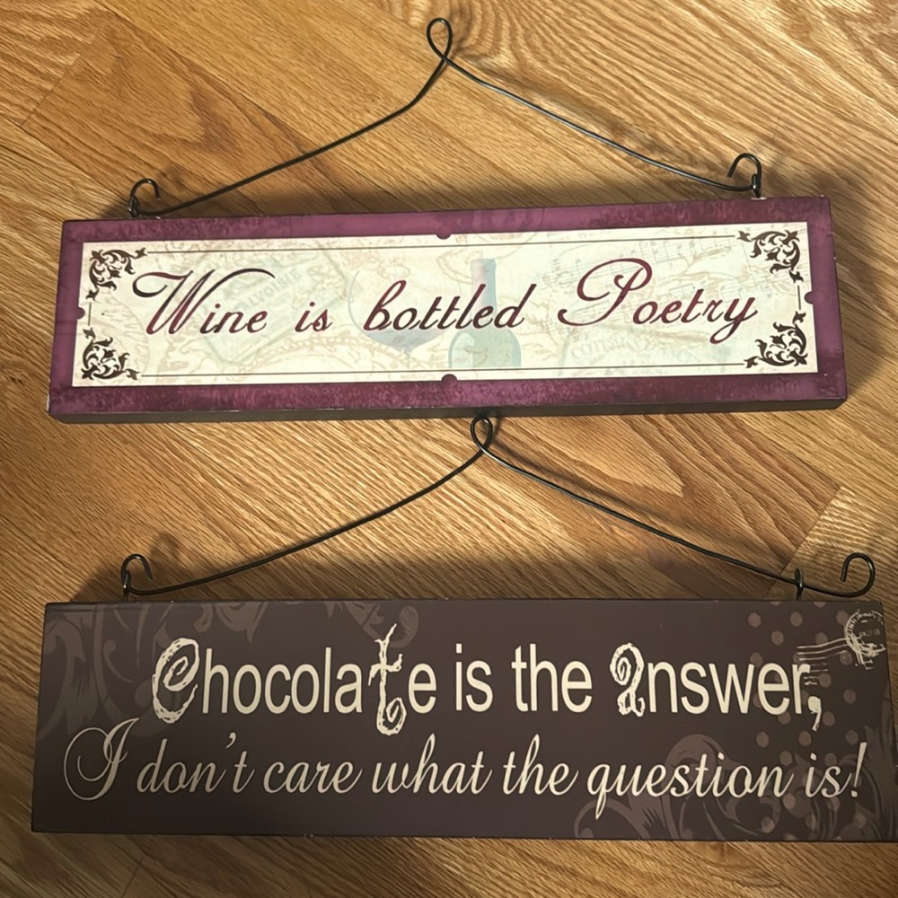 🌸3/$15 Wine 🍷 & Chocolate 🍫 Signs!